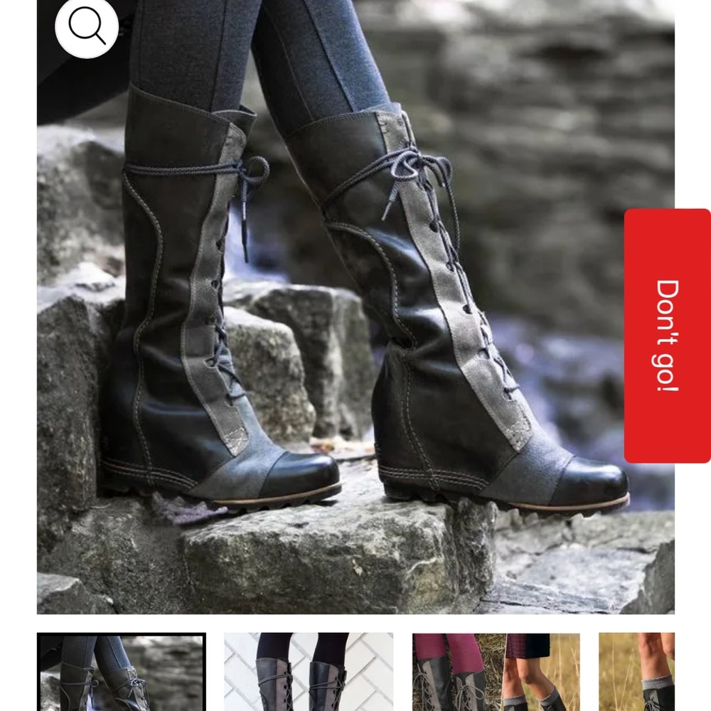 Black lace up instagram boot